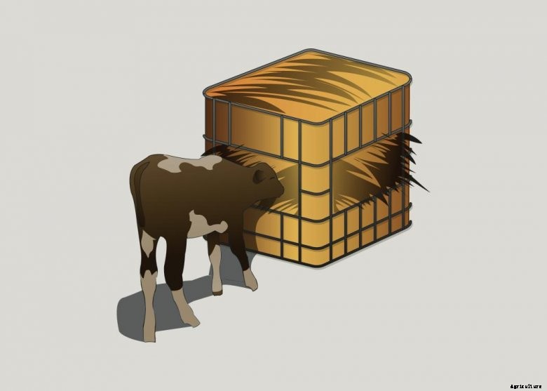 Calf feeder from chemical shuttle